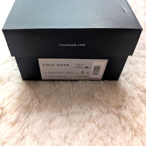 Like New Cole Haan Findra Strappy Sandal (color: white-nude woven, size: 6) - Picture 10 of 10